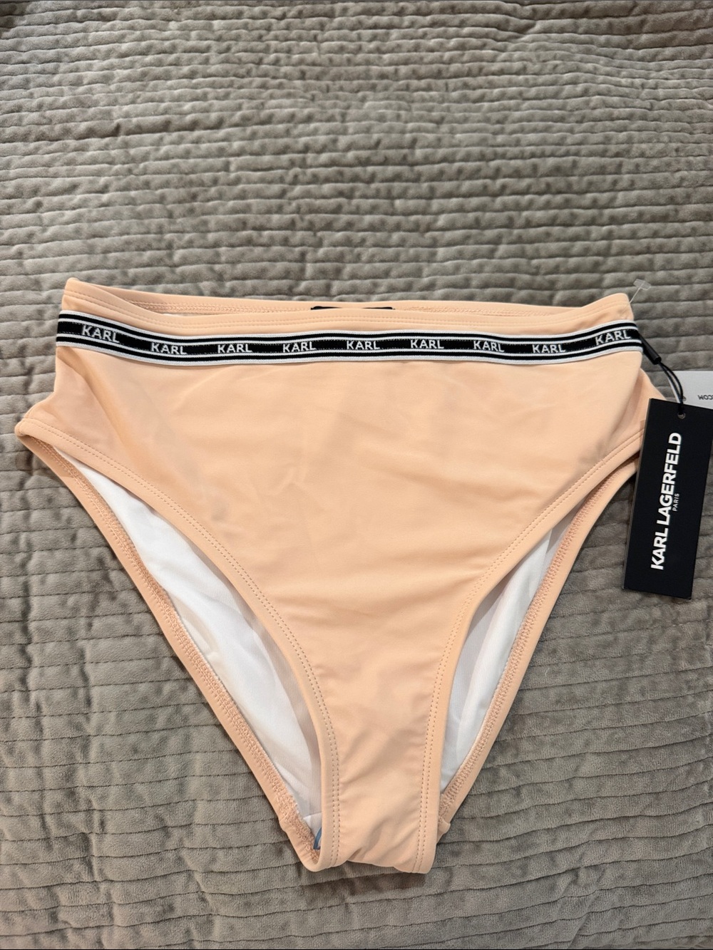 Karl Lagerfeld Bikini Bottoms with Logo Waistband